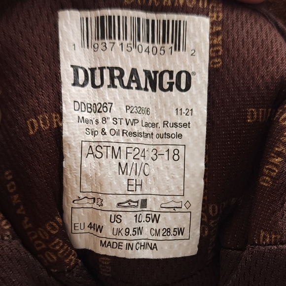 Durango Maverick XP Steel Toe Waterproof Work Boot DDB0267 Size 10.5 W - Picture 11 of 11